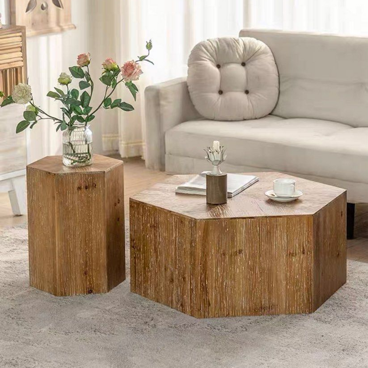 SETH Rustic Solid Wood Coffee Tables