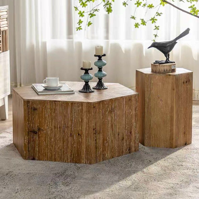 SETH Rustic Solid Wood Coffee Tables