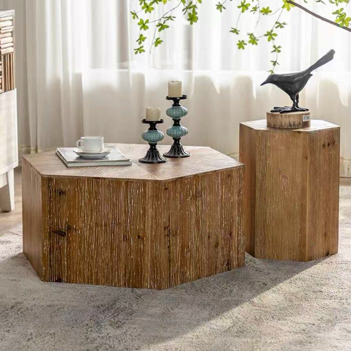 SETH Rustic Solid Wood Coffee Tables
