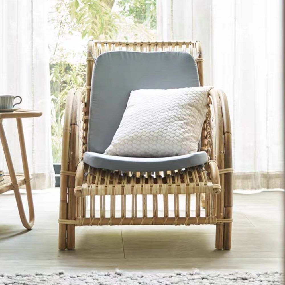 KAI Retro Rattan Lounge Chair
