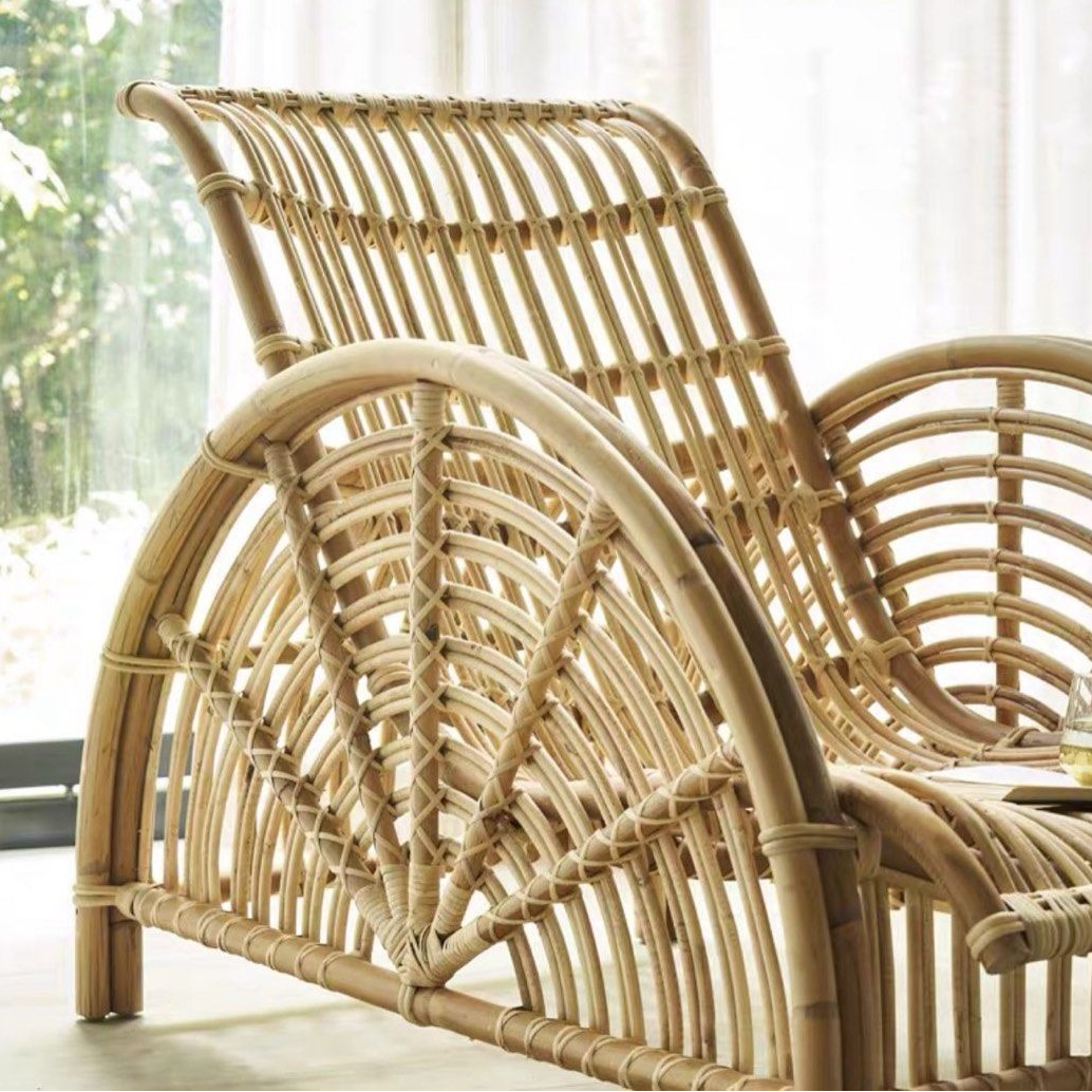 KAI Retro Rattan Lounge Chair
