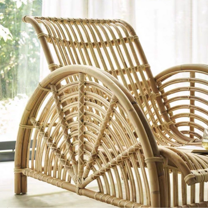 KAI Retro Rattan Lounge Chair