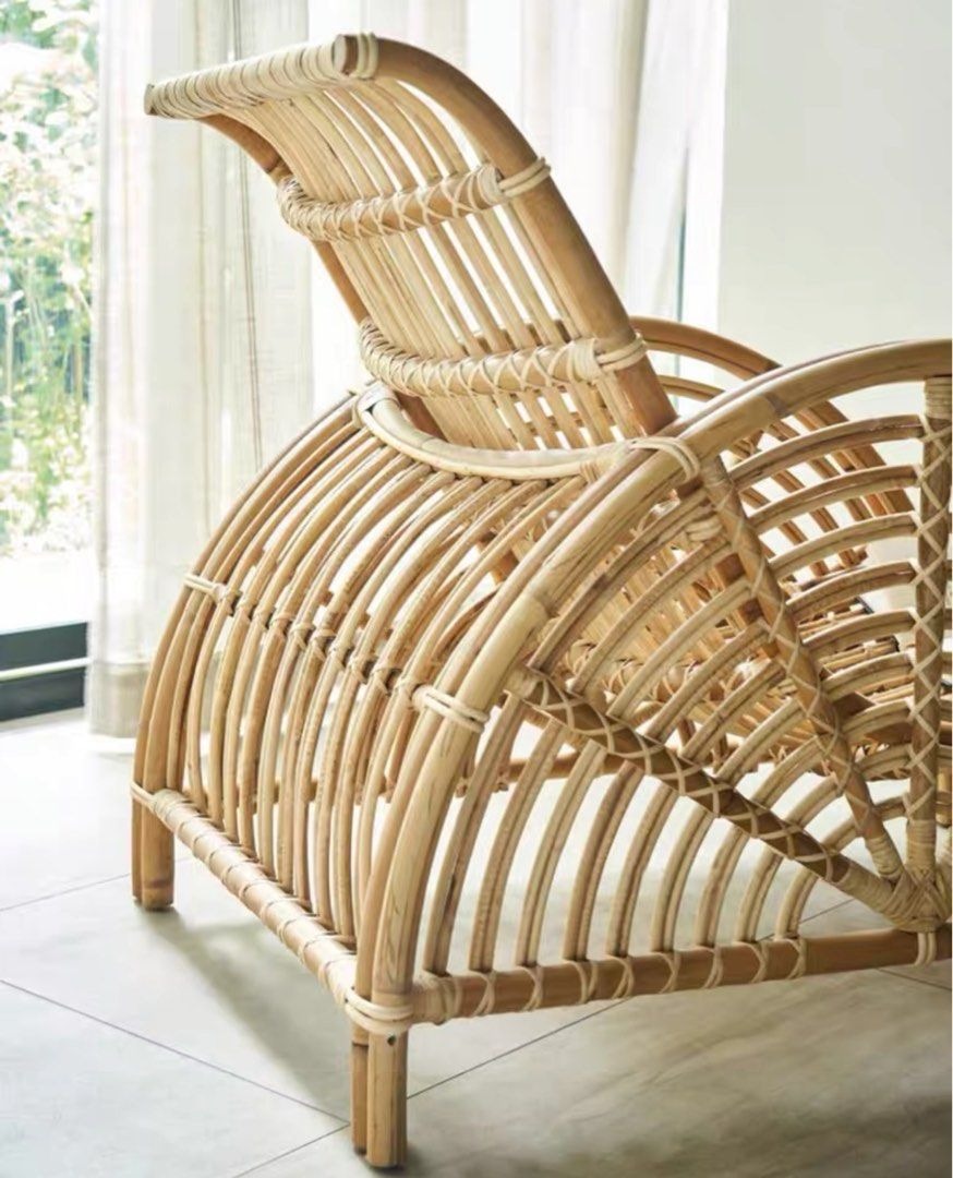 KAI Retro Rattan Lounge Chair