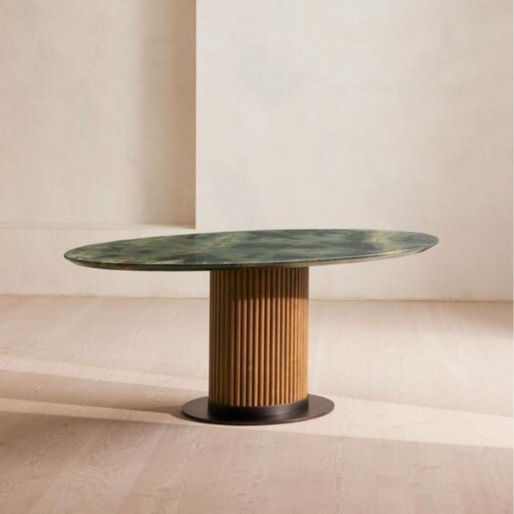 WESLEY Modern Oval Marble Dining Table