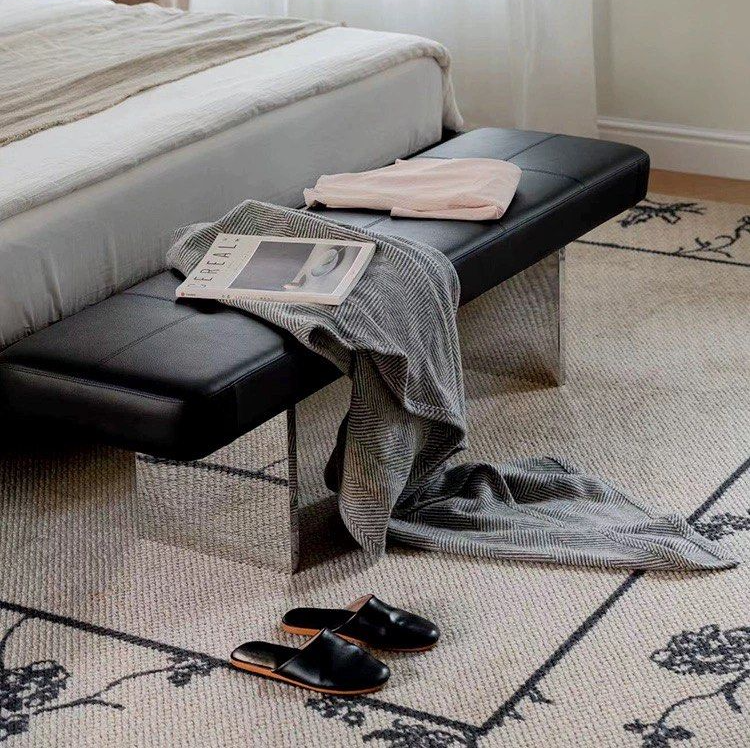 EVANDRA Modern Leather Bench