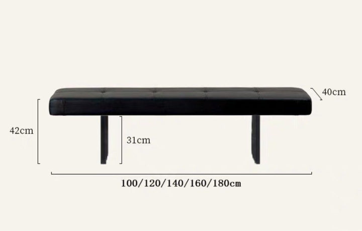 EVANDRA Modern Leather Bench