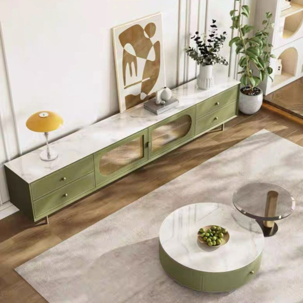 SABINE Modern Saddle Leather TV Console
