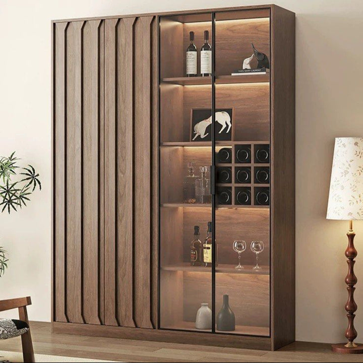 MAVERN Modern Solid Wood Wine Cabinet