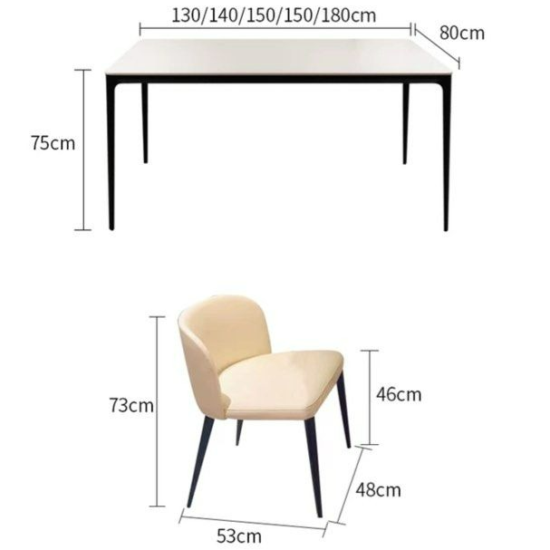 MELLIGAN Minimalist Sintered Stone Dining Table