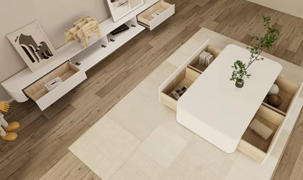 GURI Modern LED TV Console & Coffee Table