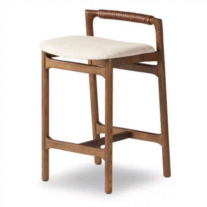 MALDINE Modern Solid Wood Bar Stool