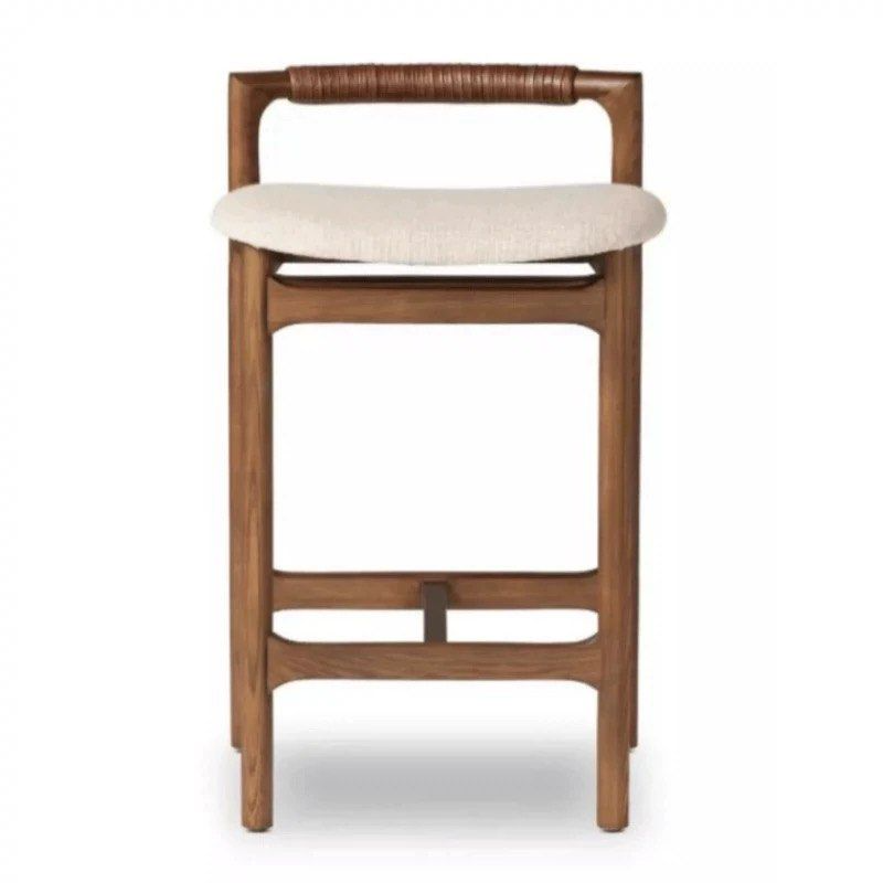 MALDINE Modern Solid Wood Bar Stool