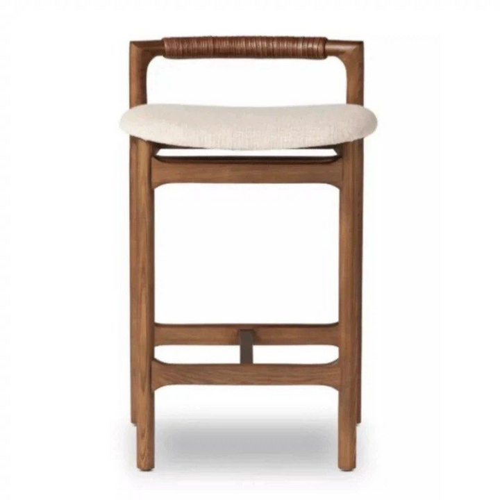 MALDINE Modern Solid Wood Bar Stool