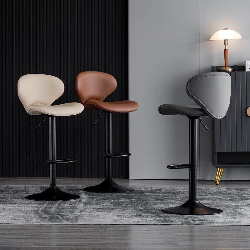 TECCA Modern Leather Bar Stool