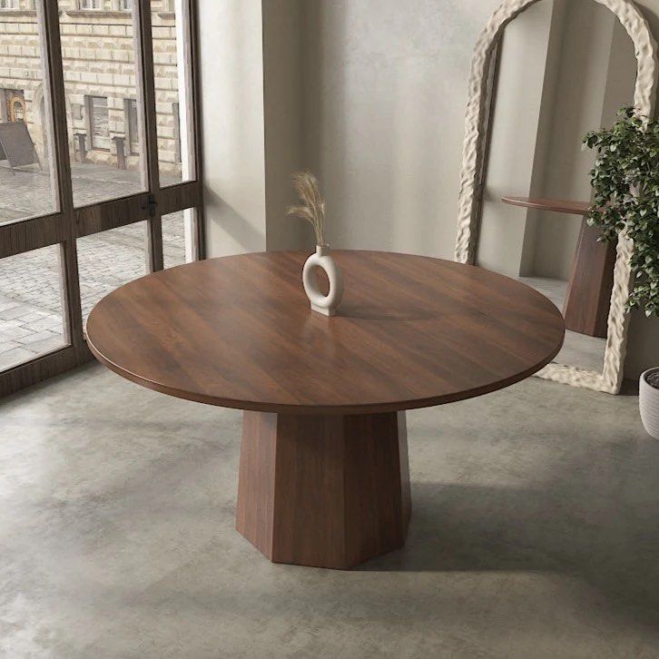 ARK Modern Round Solid Wood Dining Table