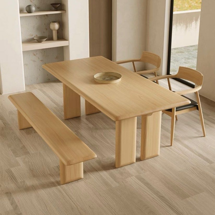 YAFAI Japandi Solid Wood Dining Table
