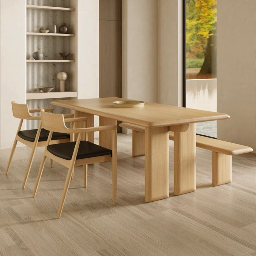 YAFAI Japandi Solid Wood Dining Table