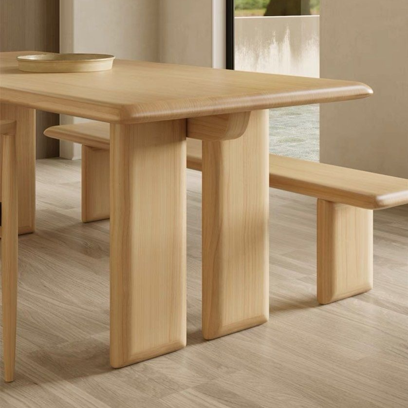 YAFAI Japandi Solid Wood Dining Table