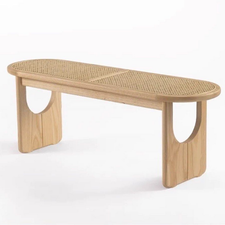 CHARIS Vintage Rattan Bench