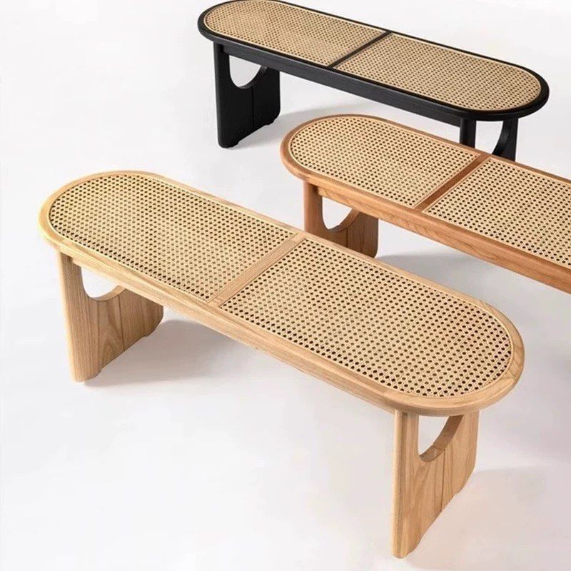 CHARIS Vintage Rattan Bench