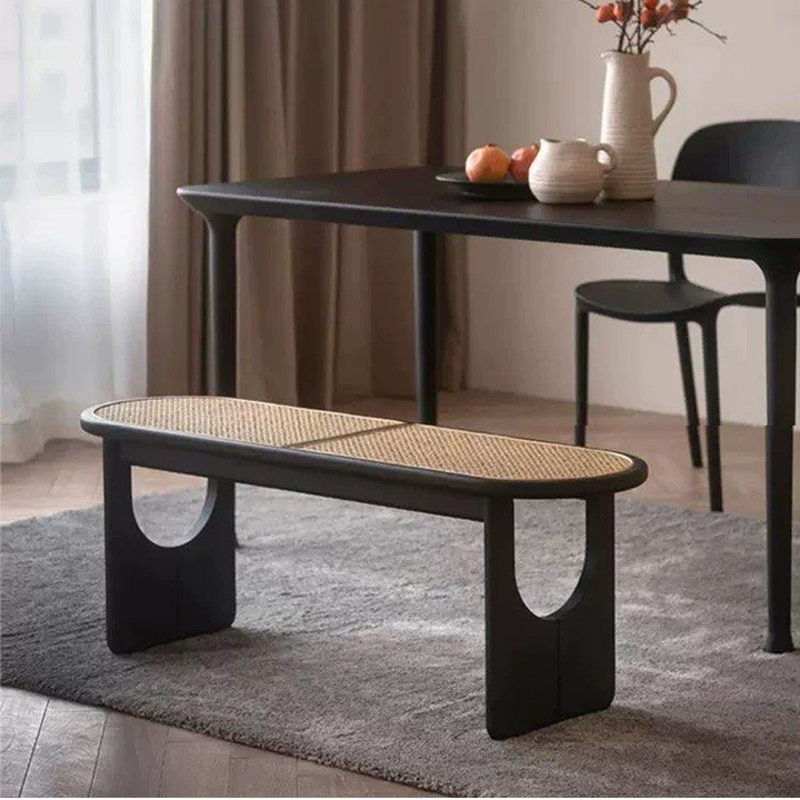 CHARIS Vintage Rattan Bench