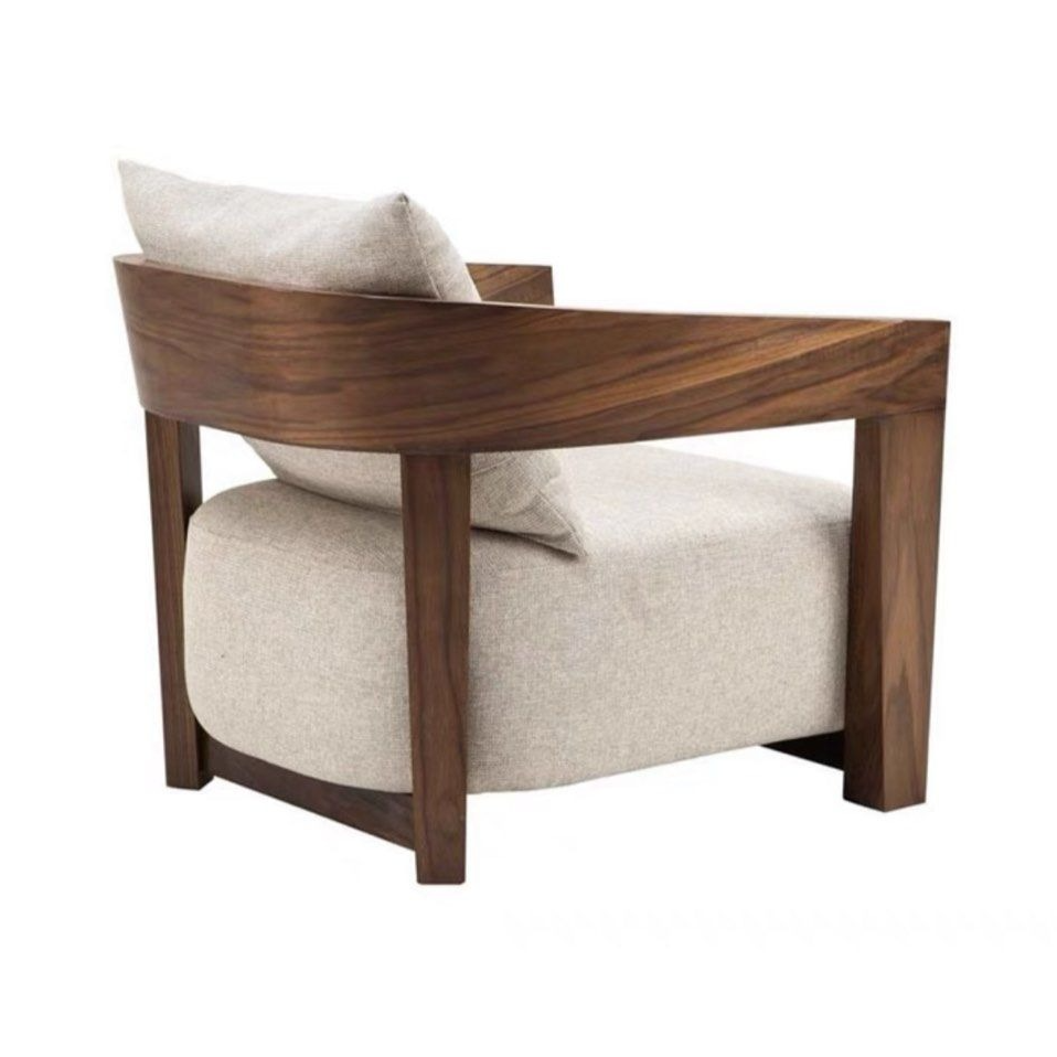 SCARLETT Rustic Solid Wood Lounge Chair