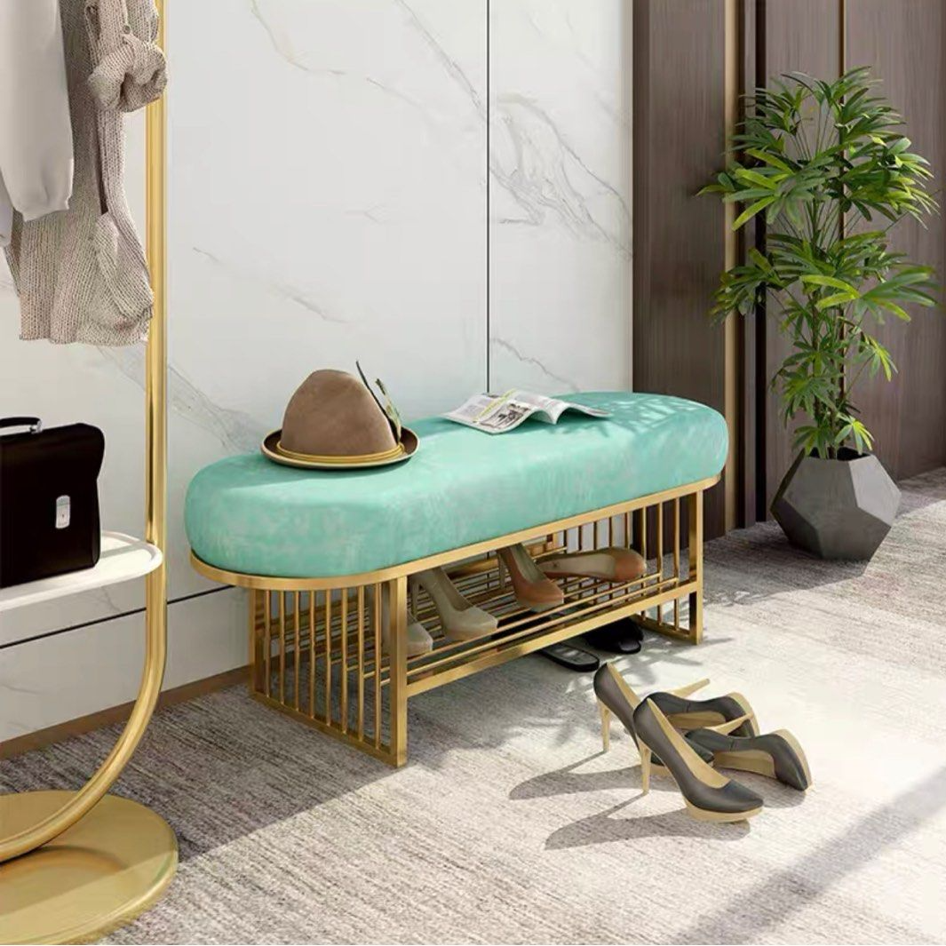 TEGAN Modern Hallway Velvet Bench