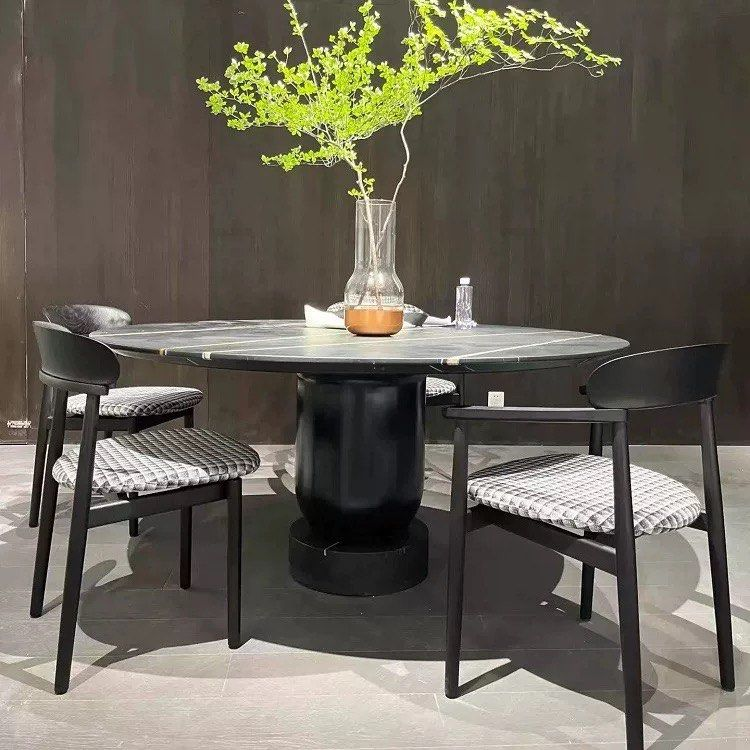 QUINCY Modern Round Marble Dining Table