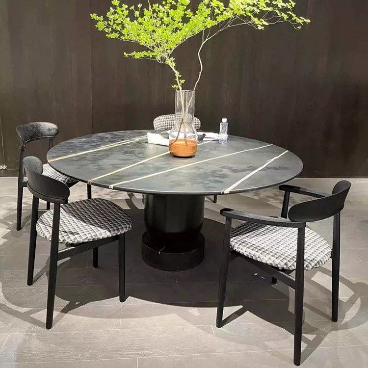 QUINCY Modern Round Marble Dining Table