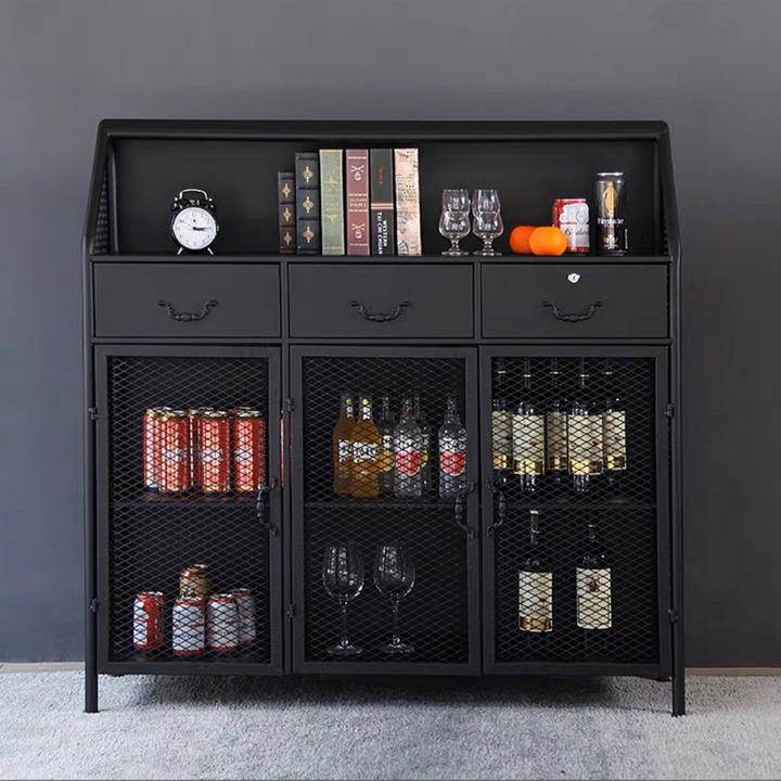 KERARO Industrial Steel Sideboard