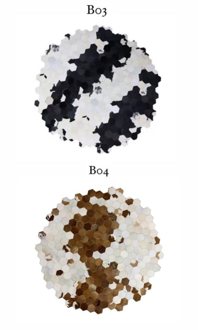LOTHO Modern Cowhide Leather Rug
