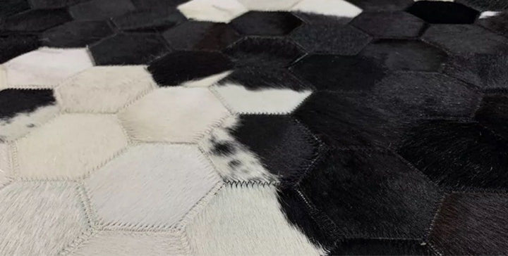 LOTHO Modern Cowhide Leather Rug