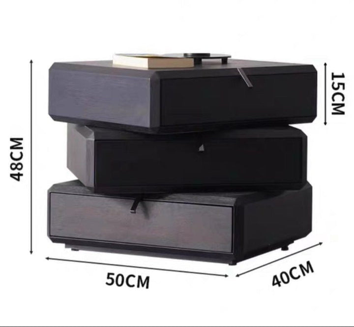 BARON Rotatable Solid Wood Side Table