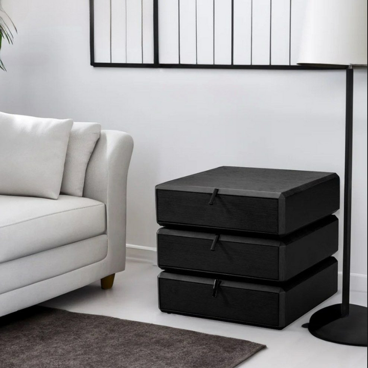 BARON Rotatable Solid Wood Side Table