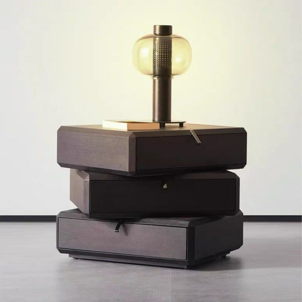 BARON Rotatable Solid Wood Side Table