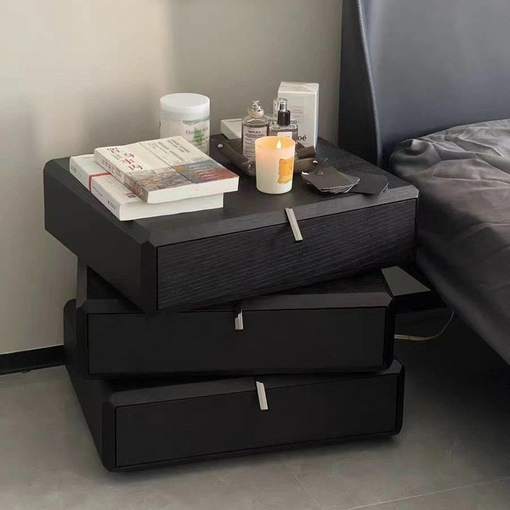 BARON Rotatable Solid Wood Side Table