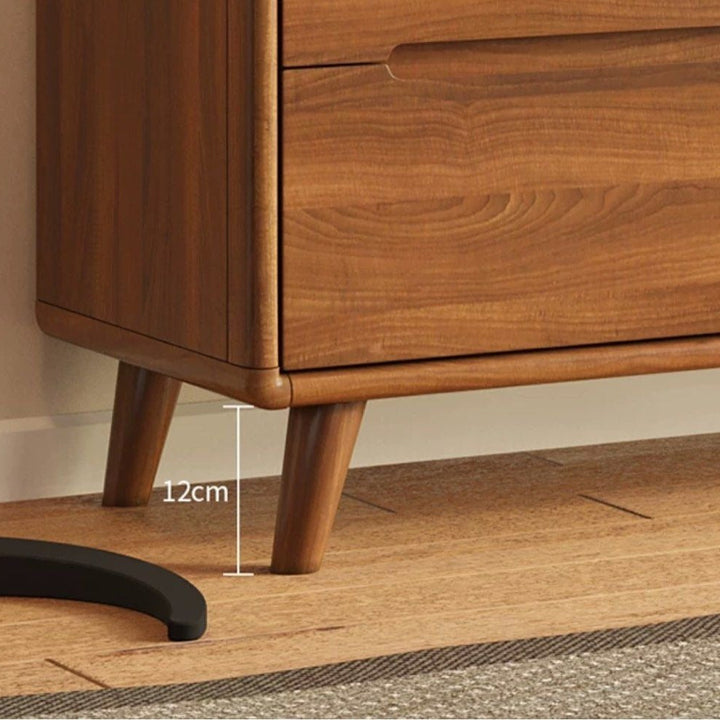 FLORELLA Modern Walnut Chest Of Drawers