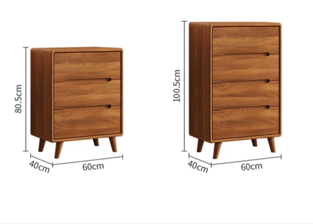 FLORELLA Modern Walnut Chest Of Drawers