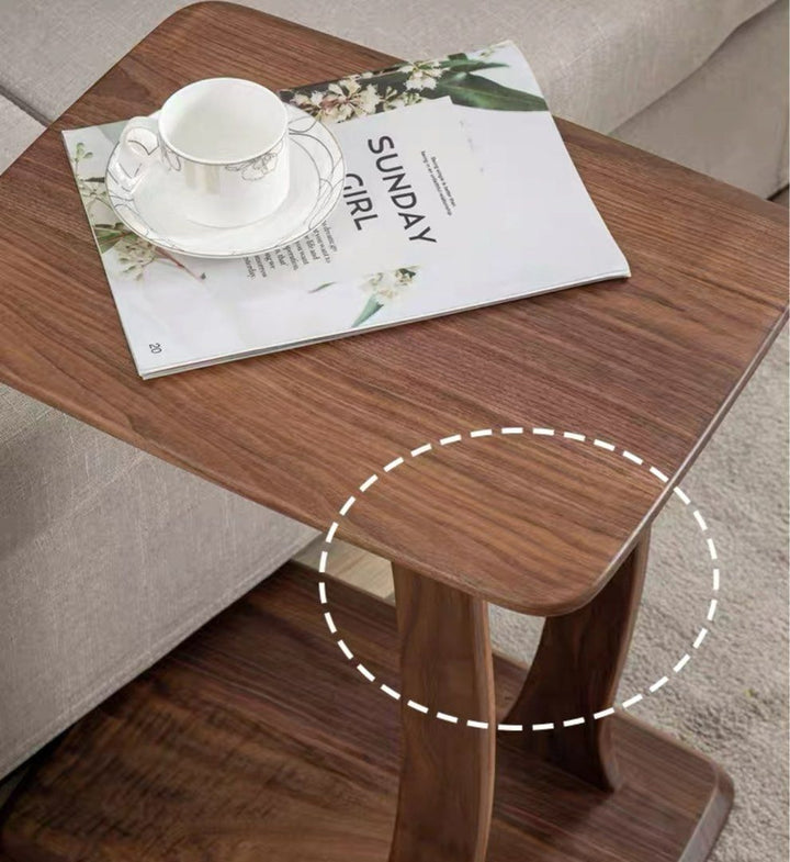 SERENA Modern Walnut Wood Side Table
