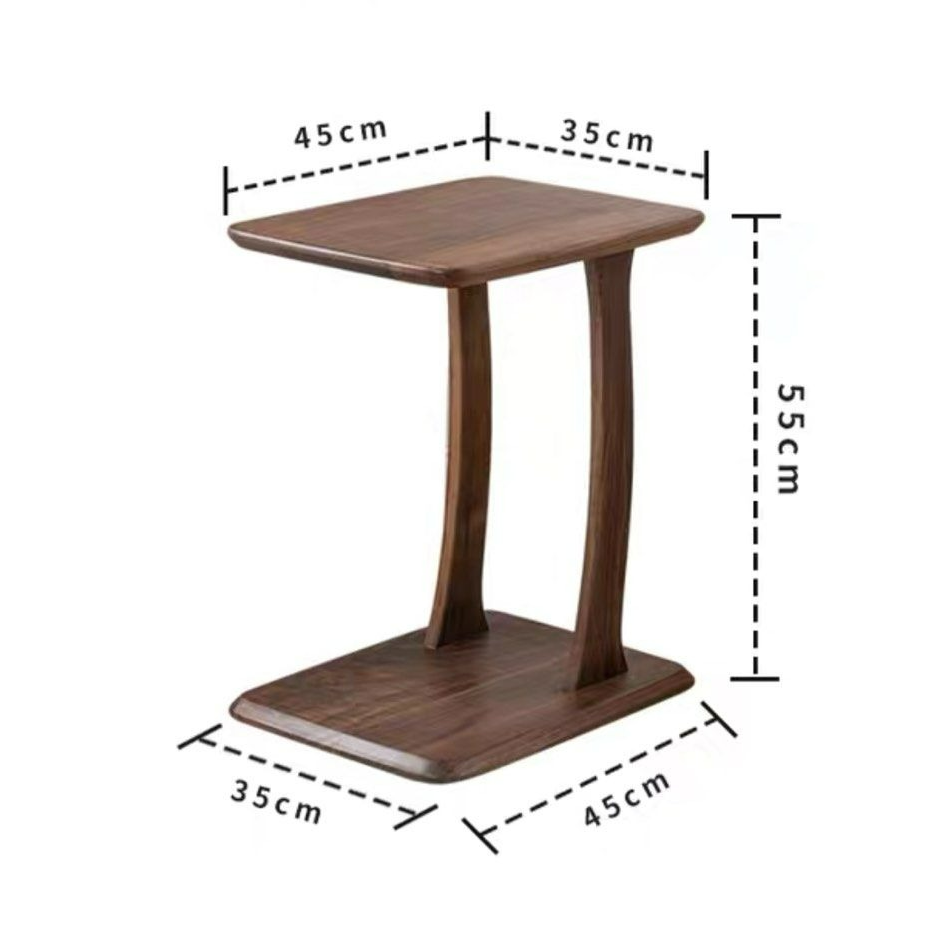 SERENA Modern Walnut Wood Side Table
