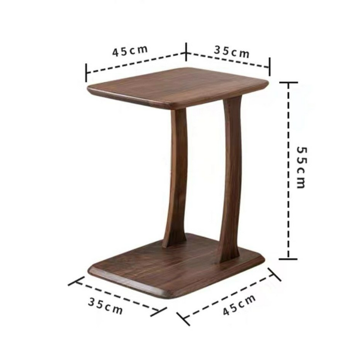 SERENA Modern Walnut Wood Side Table