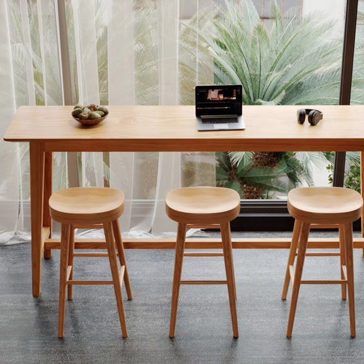 ASHE Scandinavian Solid Wood Bar Table