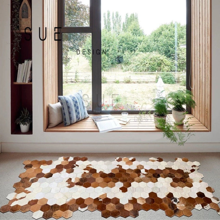 RUFUS Cowhide Leather Rug