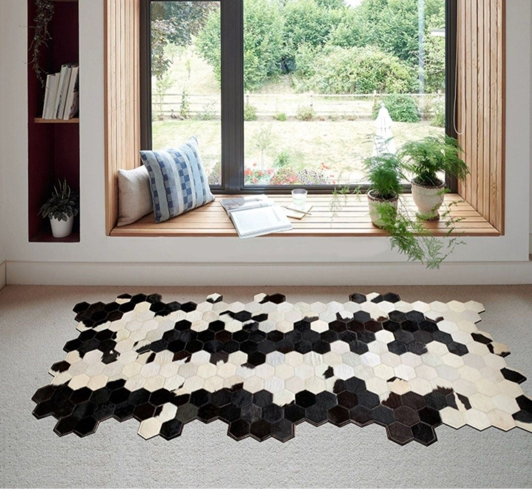 RUFUS Cowhide Leather Rug
