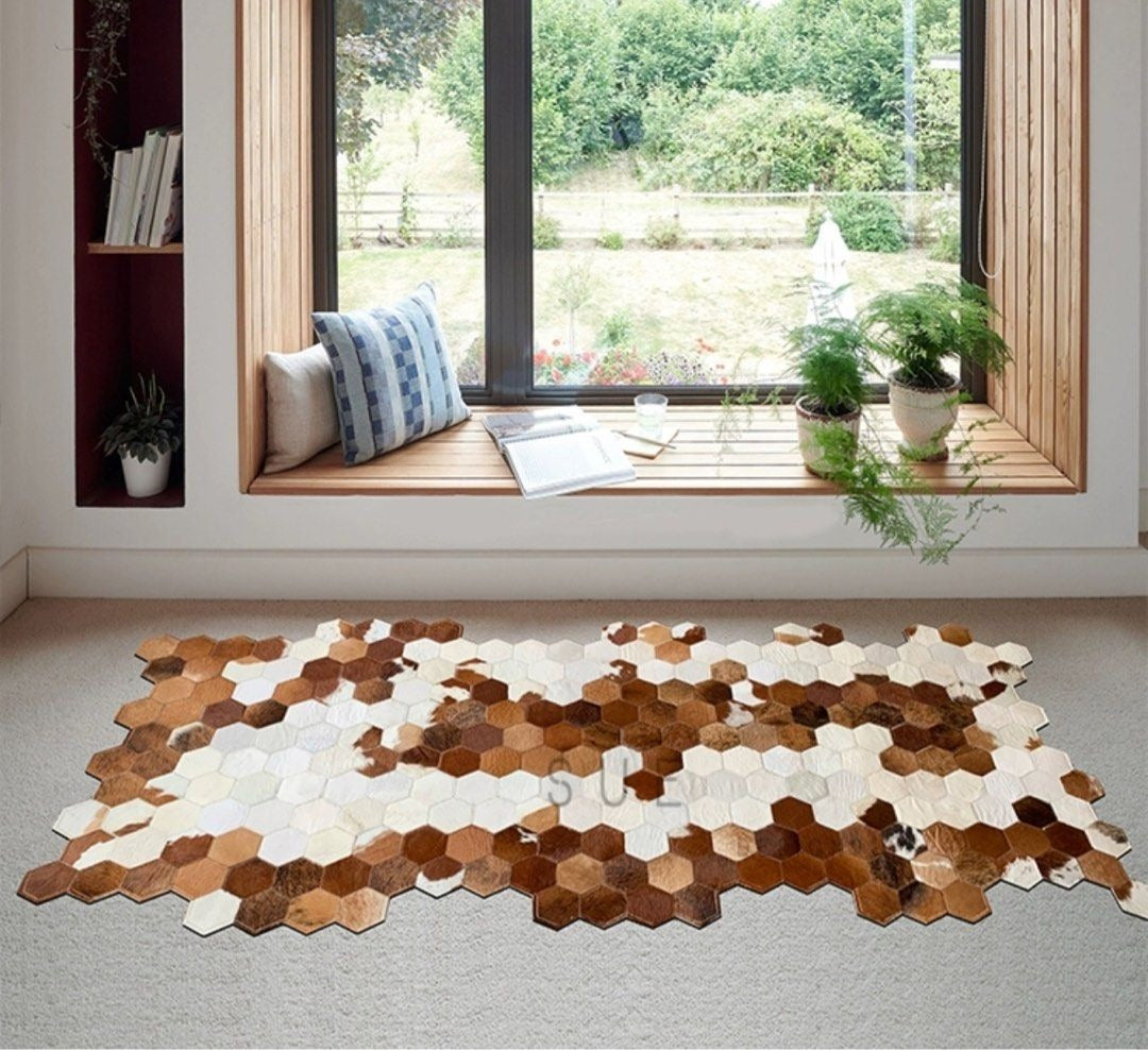 RUFUS Cowhide Leather Rug