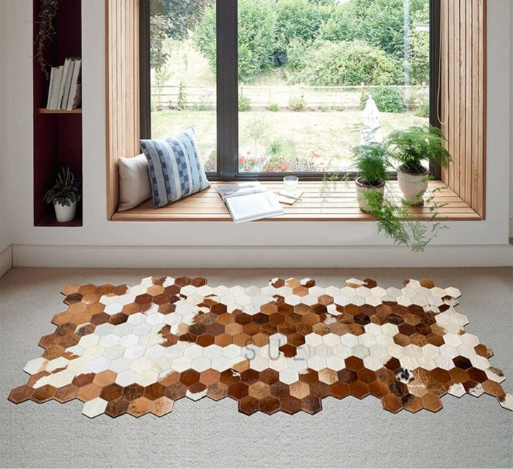 RUFUS Cowhide Leather Rug