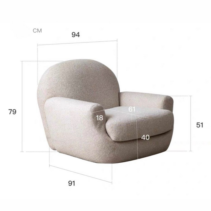 THEO Modern Boucle Lounge Chair