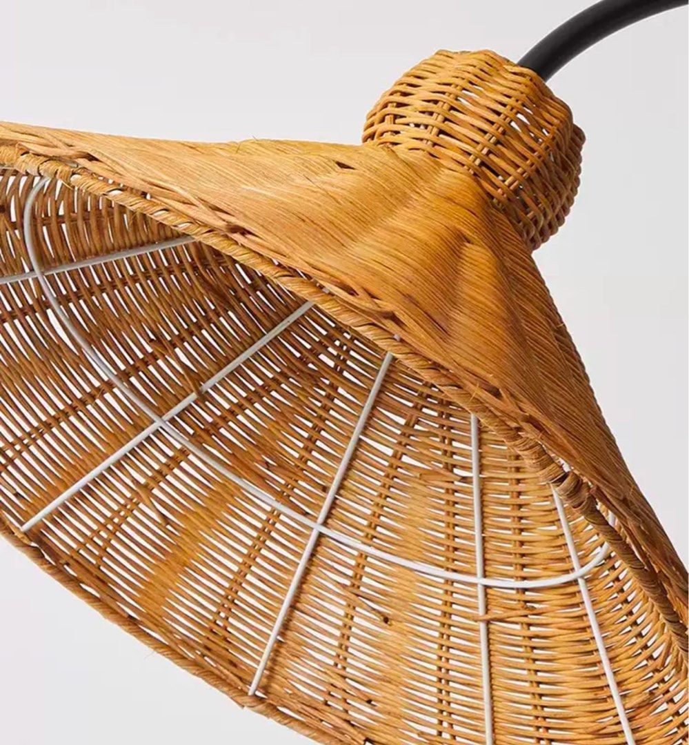 MOVOSA Wabi Sabi Rattan Floor Lamp