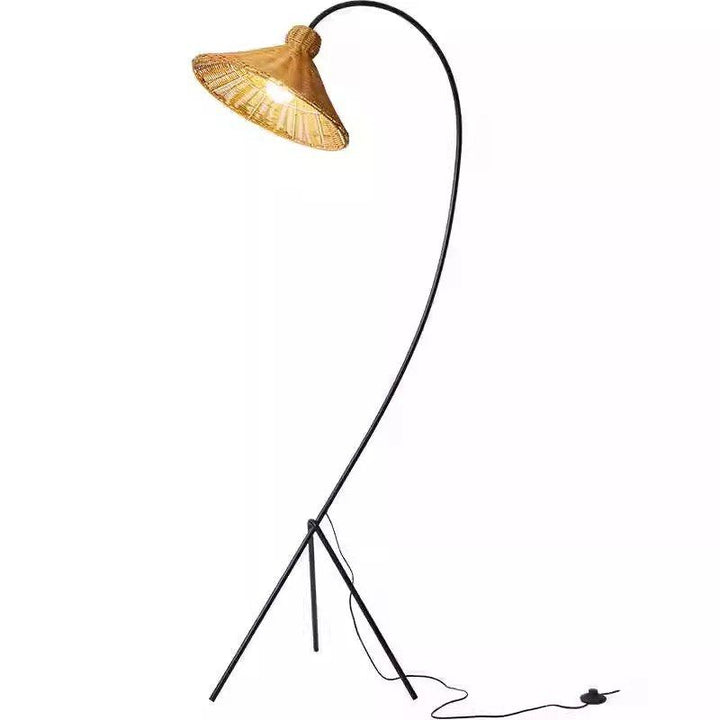 MOVOSA Wabi Sabi Rattan Floor Lamp