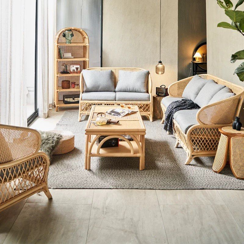 AOZORA Japandi Rattan Sofa